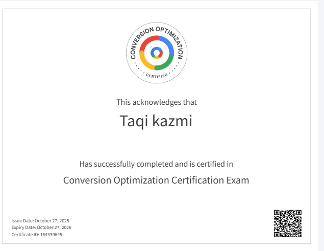 Conversion Optimization Certification