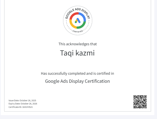 Google Ads Display Certification
